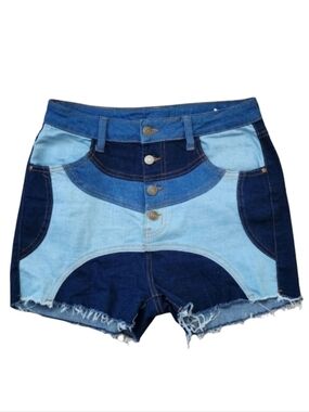 Rads Boutique Colorblock Denim Shorts Women's‎ Jr. Size 11